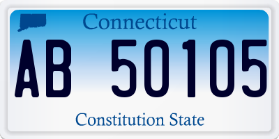 CT license plate AB50105