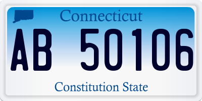 CT license plate AB50106
