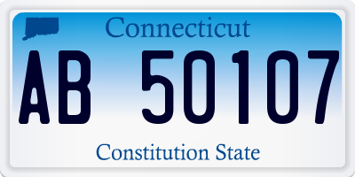 CT license plate AB50107