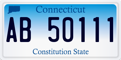 CT license plate AB50111