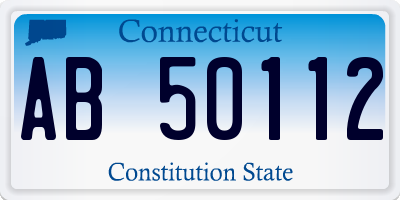 CT license plate AB50112