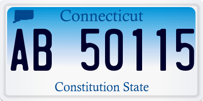 CT license plate AB50115