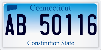 CT license plate AB50116