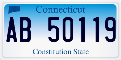 CT license plate AB50119