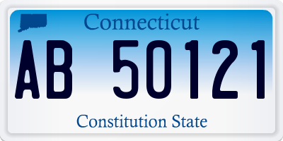 CT license plate AB50121