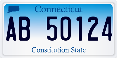 CT license plate AB50124