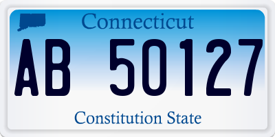 CT license plate AB50127