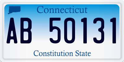 CT license plate AB50131