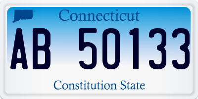 CT license plate AB50133