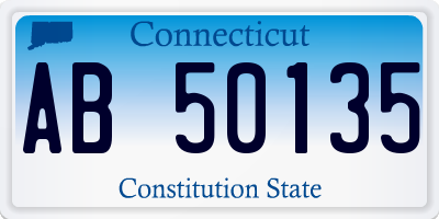 CT license plate AB50135