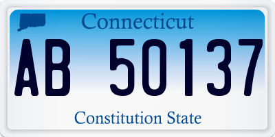 CT license plate AB50137