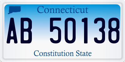 CT license plate AB50138