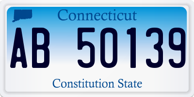 CT license plate AB50139