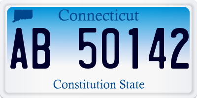 CT license plate AB50142