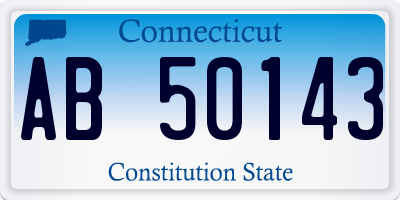 CT license plate AB50143