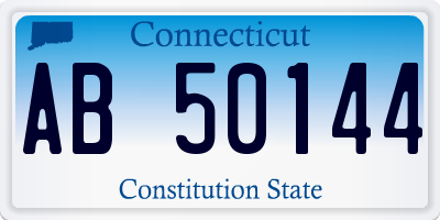 CT license plate AB50144