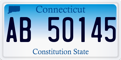 CT license plate AB50145