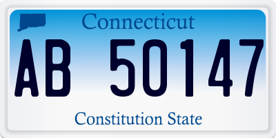 CT license plate AB50147