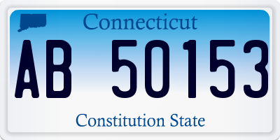 CT license plate AB50153