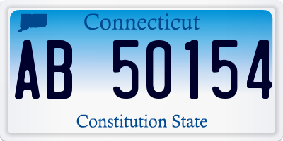 CT license plate AB50154