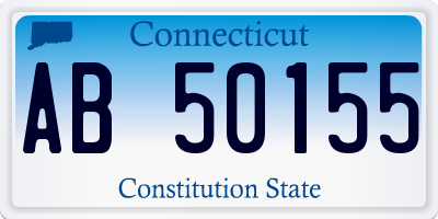 CT license plate AB50155