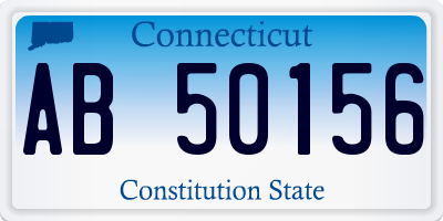 CT license plate AB50156