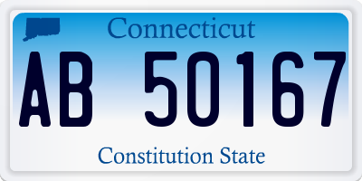 CT license plate AB50167