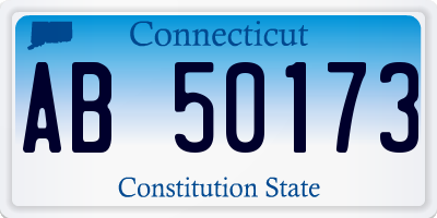 CT license plate AB50173