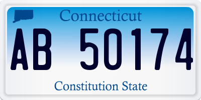 CT license plate AB50174