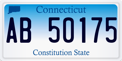 CT license plate AB50175