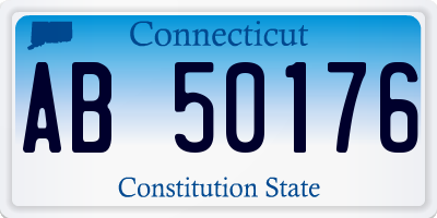 CT license plate AB50176