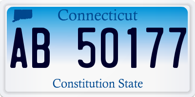 CT license plate AB50177