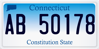 CT license plate AB50178