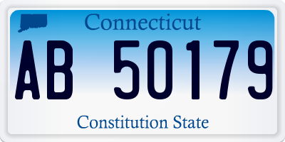 CT license plate AB50179