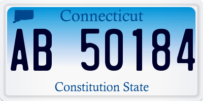 CT license plate AB50184