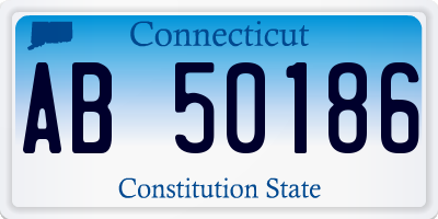 CT license plate AB50186