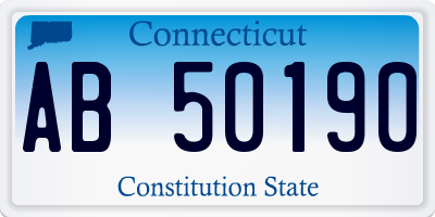 CT license plate AB50190