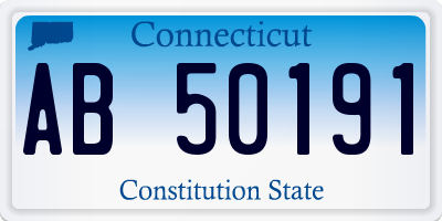 CT license plate AB50191