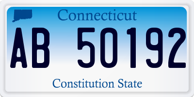 CT license plate AB50192