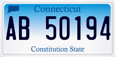 CT license plate AB50194