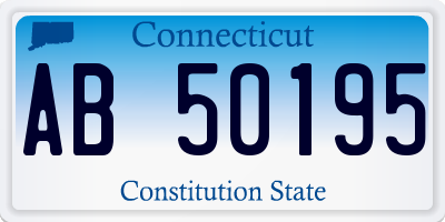 CT license plate AB50195