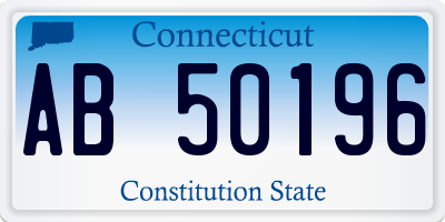 CT license plate AB50196