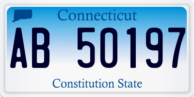 CT license plate AB50197