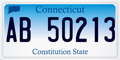 CT license plate AB50213