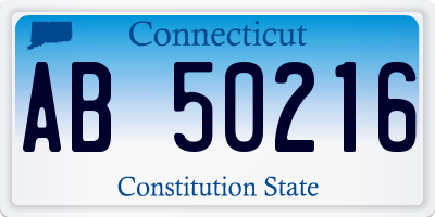 CT license plate AB50216