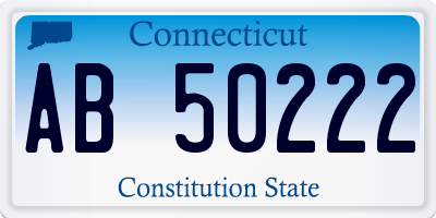 CT license plate AB50222