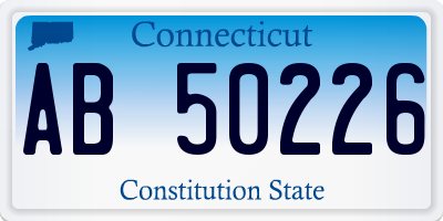 CT license plate AB50226