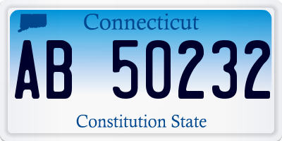 CT license plate AB50232