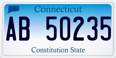 CT license plate AB50235