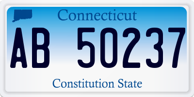 CT license plate AB50237